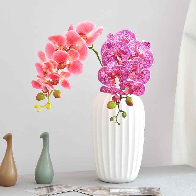 Orchid Phalaenopsis - 4Pc 인공 꽃7/8헤드 보습 파라에노피스 라텍스