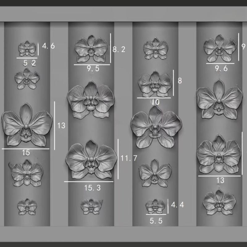 3D 팔레놉시스 꽃 실리콘 네일 몰드 나비 난초 조각  - Orchid Phalaenopsis 리뷰 및 가격