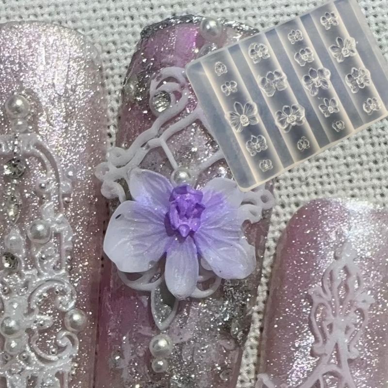 3D 팔레놉시스 꽃 실리콘 네일 몰드 나비 난초 조각  - Orchid Phalaenopsis 리뷰 및 가격