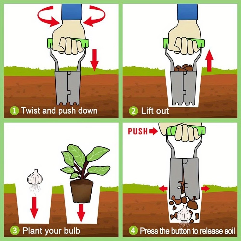 1-5개입 손잡이형 묘목 이식기, 구멍 뚫기, 꽃 심기 - Plant Parent Tools 리뷰 및 가격