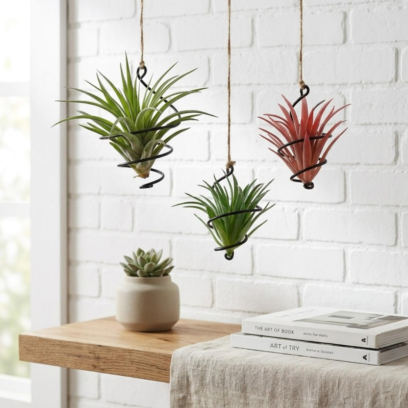 독특한 황마 로프와 조절 가능한 녹 방지 철제 링이 있 - Air Plant Tillandsia 리뷰 및 가격